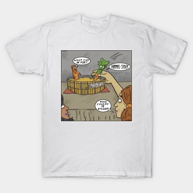 Hummus-Side T-Shirt by Nick Navatta